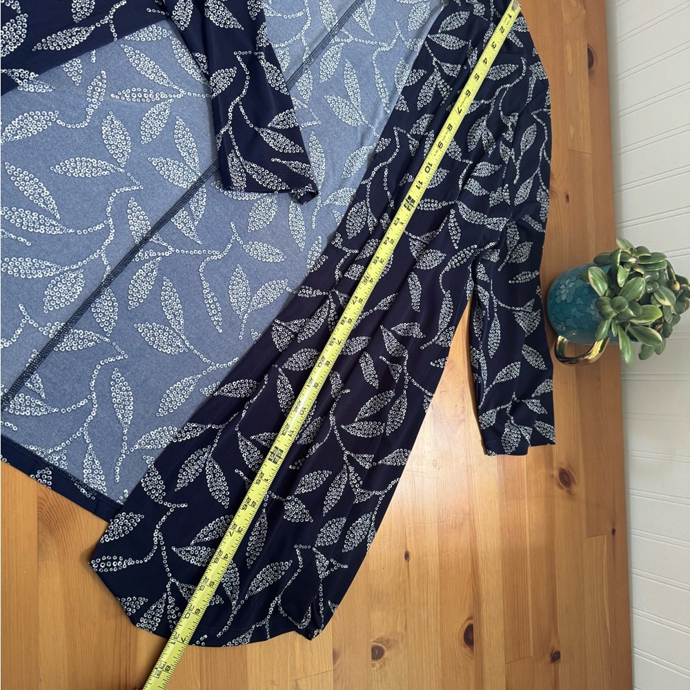 Lane Bryant Blue Floral Open Relaxed Overpiece Size 18/20 2X New With Tags - Picture 6 of 8